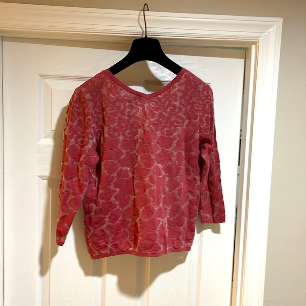 Ann Taylor Factory Pink Patterned Top - Picture 5 of 5